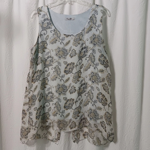 Elena Baldi Silk Tank Top Size L - Picture 1 of 7